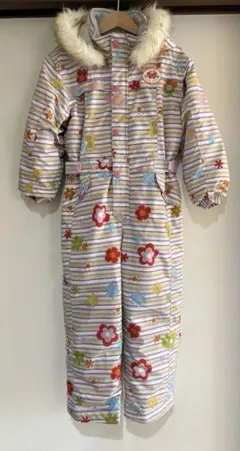 CCLTEAM 子供用 スキーウェア ストライプ 花柄 120