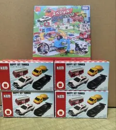 マクドナルド　ハッピーセット　トミカ　第1弾4種類コンプリートDVD付き