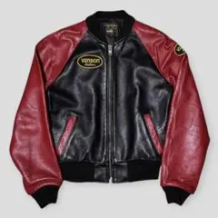 雰囲気抜群 USA製 VANSON TJV レザージャケット ワッペン 36