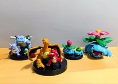 立体ポケモン図鑑　カントー　御三家　リザードン　カメックス　フシギバナ