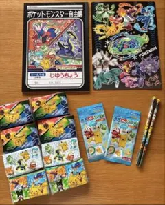 ポケットモンスター　ノート・下敷き・ティッシュ・みずピタシール・鉛筆セット