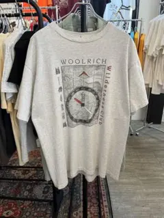 90s WOOLRICH USA製　グラフィック　半袖Tシャツ　グレー　Lサイズのサムネイル