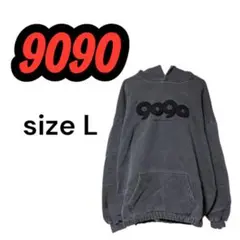 9090 パーカー ブラック L