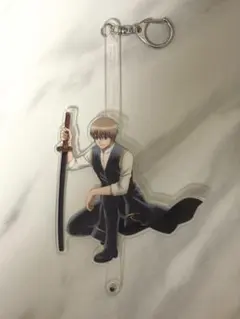 銀魂 沖田総悟 キャラ撮りスティック 아크릴 키 체인 미사용