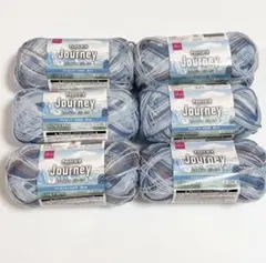 DAISO Journey 毛糸 6玉セット アルゼンチンの氷河 圧縮発送