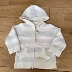 piqué フード付きカーディガン 70-80