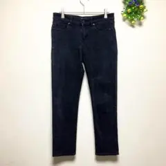 UNIQLO ユニクロ【25】フィットスリムデニムパンツ 綿パン ブラック楽ちん