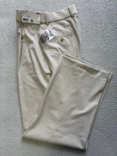 ユニクロ　タックワイドパンツ Sナチュラル