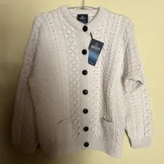 最終値下げ アランウーレンミルズ ウールカーディガン 570 ナチュラル S