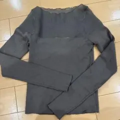 ZARA シアー 長袖トップス グレー Mサイズのサムネイル