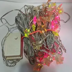 【動作確認済】クリスマスLED星型ライト　室内屋外用100球 ACアダプター付き