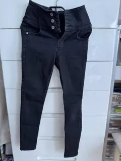 ISKO Heatherブラック スキニーデニム ハイウエスト Mサイズ