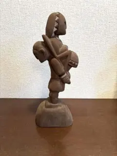 木製 人形彫刻 約40cm ➕ 木彫り彫刻の陳列に最適な檜の切り株 - メルカリ