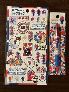 EXPO 2025 ミャクミャクシールと3色ボールペンセット　2点
