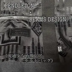 【美品】 別注 ペンドルトン × ビームス トート 黒 大容量 A4可 人気