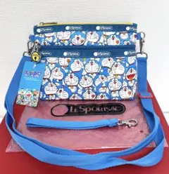 限定新品タグ付 レスポ×ドラえもん 3WAYショルダー 鈴チャーム付 ストラップ