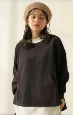 ダークグレー オーバーサイズ スウェット