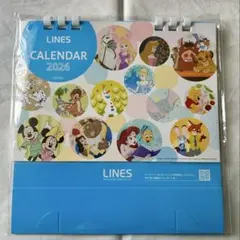 【新品未使用】LINES 2026年 ディズニー 卓上カレンダーのサムネイル