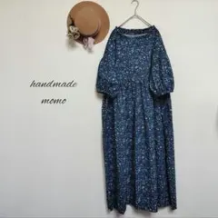 handmade花柄ワンピースYUWA5分袖free handmade花柄ワンピースfree5分袖YUWA - メルカリ