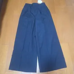 新品タグ付きSM2 接触冷感 タックワイドパンツ ネイビー レディース Mサイズ