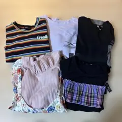 子供服 女の子 半袖Tシャツ 7分袖130cm 5枚まとめ売り 夏用 トップス