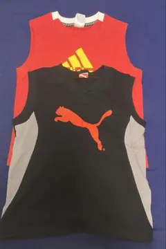 Puma スポーツ用レッグウェア 黒 赤