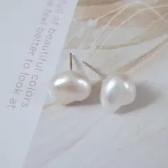 大粒9～10mm 淡水パール×シルバー925 ピアス 上品＆高見えジュエリー
