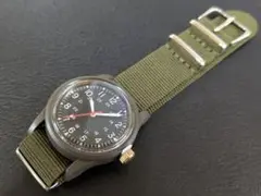 【可動品】ミリタリウォッチ　ディープオリーブ自作加工 MW36　軍用　ミリタリー