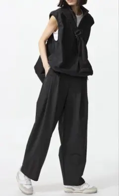 【UNIQLO】ウルトラストレッチアクティブワイドパンツ ブラックM