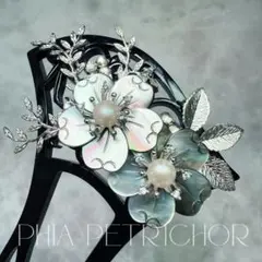 髪飾り 桜 かんざし バチ型 螺鈿 真珠母貝 パール W2506111簪