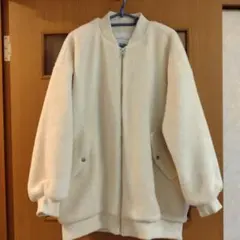 ★SHIPS any★ レディース　ボア　コクーン　ジップブルゾン