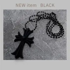ラバーネックレス　シリコンネックレス　十字架　クロス　ブラック 黒 ユニセックス