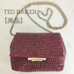 美品✨TED BAKER テッドベイカー クリスタルショルダーバッグ ピンク
