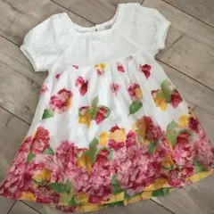 ハッカベビー紫陽花花柄ワンピースのサムネイル