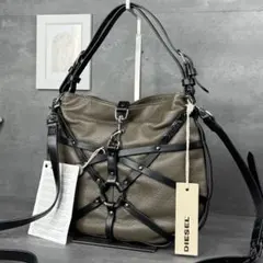 Kyu 様専用DIESEL デニム 2way ショルダーバッグ レザー ハーネス