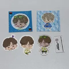 スシロー×BTSインザソム ステッカー 3種類ピックV テテ　コンプ　アクスタ