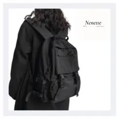 大容量！シンプル！ブラック【リュック】オックスフォード生地　学生　マザーズバック