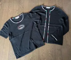 ピッコーネ★黒の刺繍とビーズ飾り入りのアンサンブル