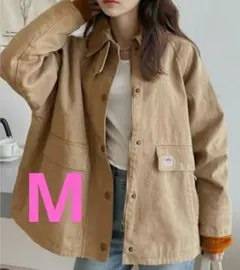 JaVa 裏地キルティングコットンワークカバーオールジャケット、ブルゾン