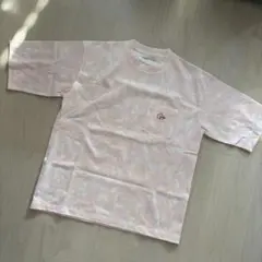 LOGOS ポケット付き薄いピンクTシャツ M-L