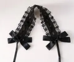 ロリータ風 ヘアバンド レース フリル リボン 姫ロリ ゴスロリ