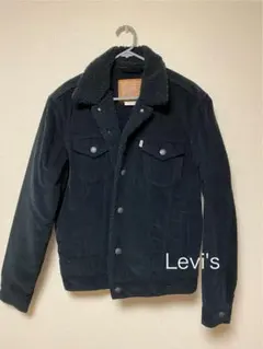 Levi's コーデュロイ ボア襟ジャケット ブラック