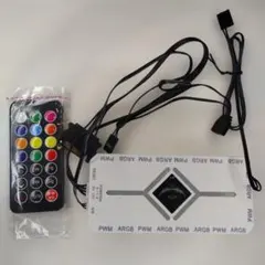 ARGB PWMコントローラー リモコン付 ケースファン