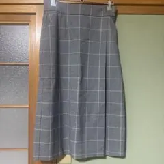 UNIQLO グレー チェック柄 タイトスカート M