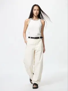 ジャージーバレルレッグパンツ