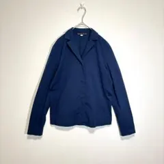 MICHEL KLEIN テーラードジャケット ネイビー フライフロント　羽織のサムネイル
