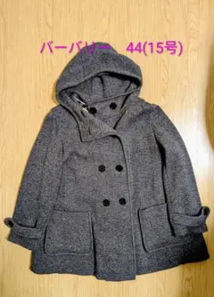 BURBERRY フード付きジャケット 黒 ウール コート L 40 BURBERRY フード付きジャケット 黒 ウール コート L 40