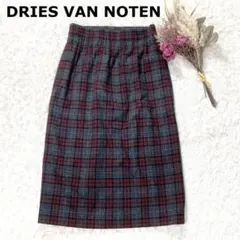 DRIES VAN NOTENドリスヴァンノッテン チェック スカート 34のサムネイル