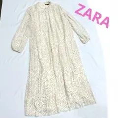 ZARA ロングワンピース　プリーツ