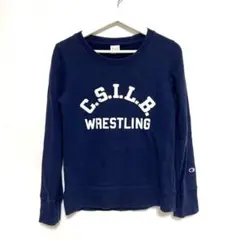 champion チャンピオン ロゴスウェット トレーナー ネイビー M 古着